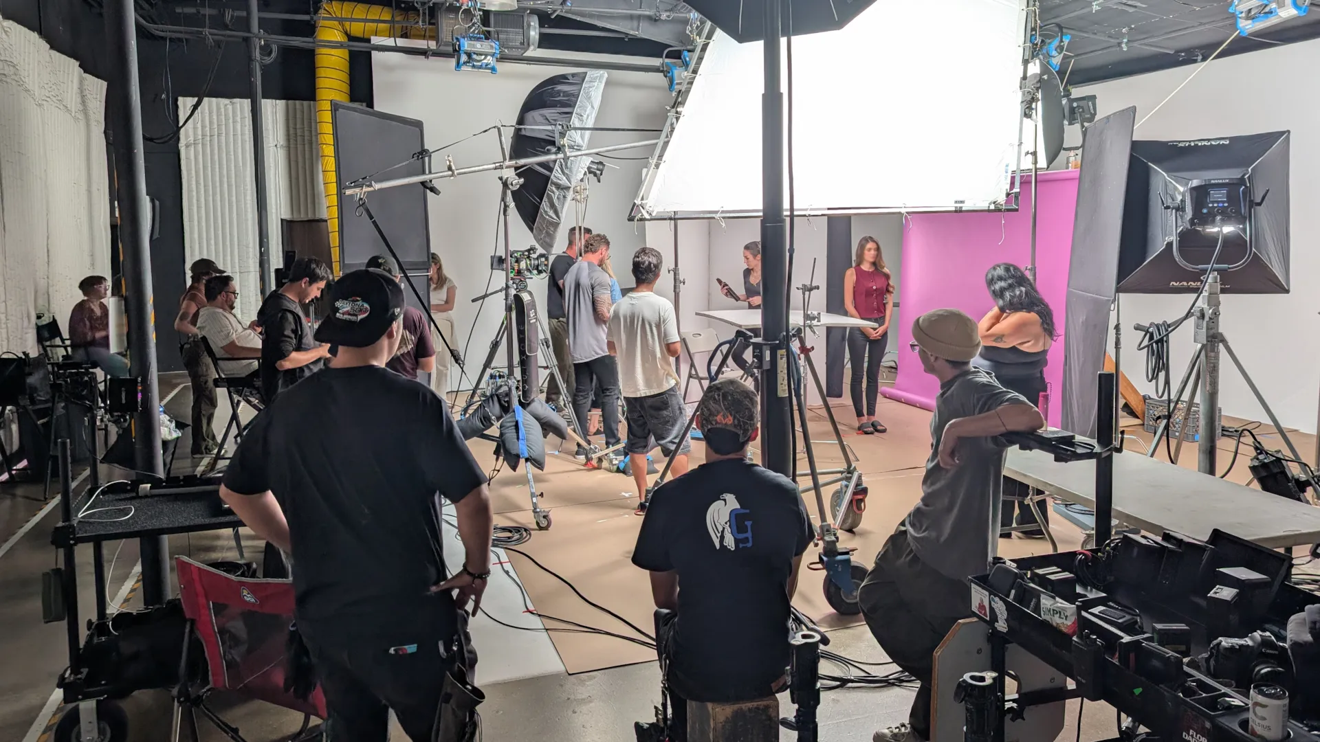 Behind the scenes on an LAS production set